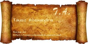 Tausz Alexandra névjegykártya